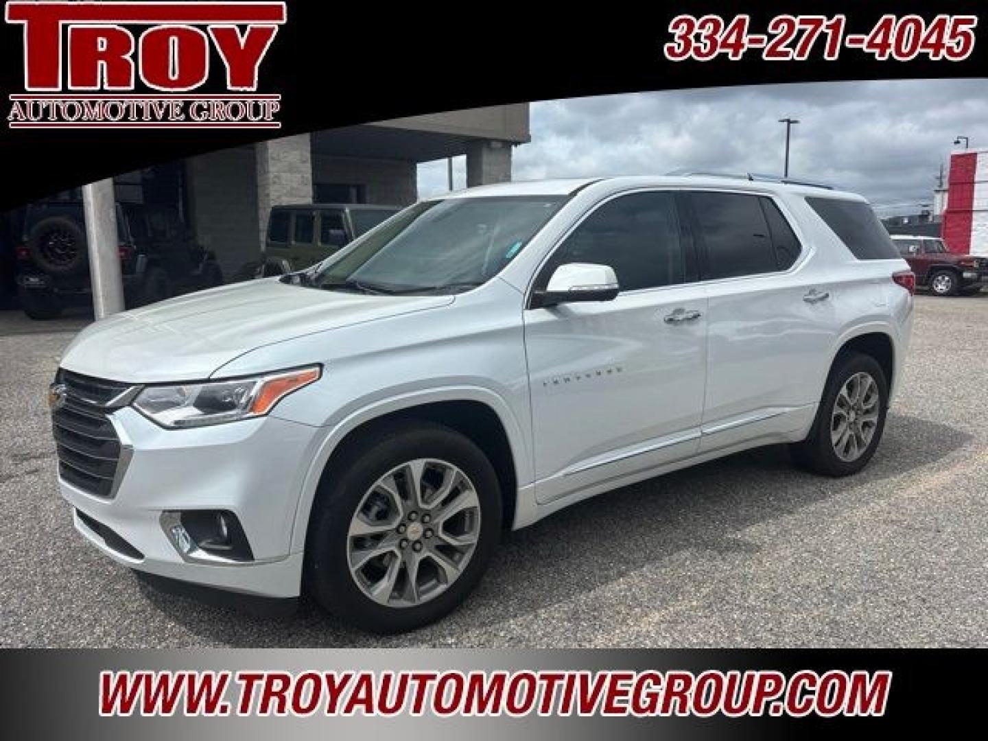 2021 Pearl /Jet Black/Dark Galvanized Chevrolet Traverse Premier (1GNERKKW1MJ) with an 3.6L V6 SIDI VVT engine, Automatic transmission, located at 6812 Atlanta Hwy, Montgomery, AL, 36117, (334) 271-4045, 32.382118, -86.178673 - Priced below KBB Fair Purchase Price!<br><br>Iridescent Pearl Tricoat 2021 Chevrolet Traverse Premier FWD 3.6L V6 SIDI VVT 9-Speed Automatic<br><br>Financing Available---Top Value for Trades.<br><br>Odometer is 41049 miles below market average! 18/27 City/Highway MPG<br><br><br>Awards:<br> * 2021 I- Photo#2