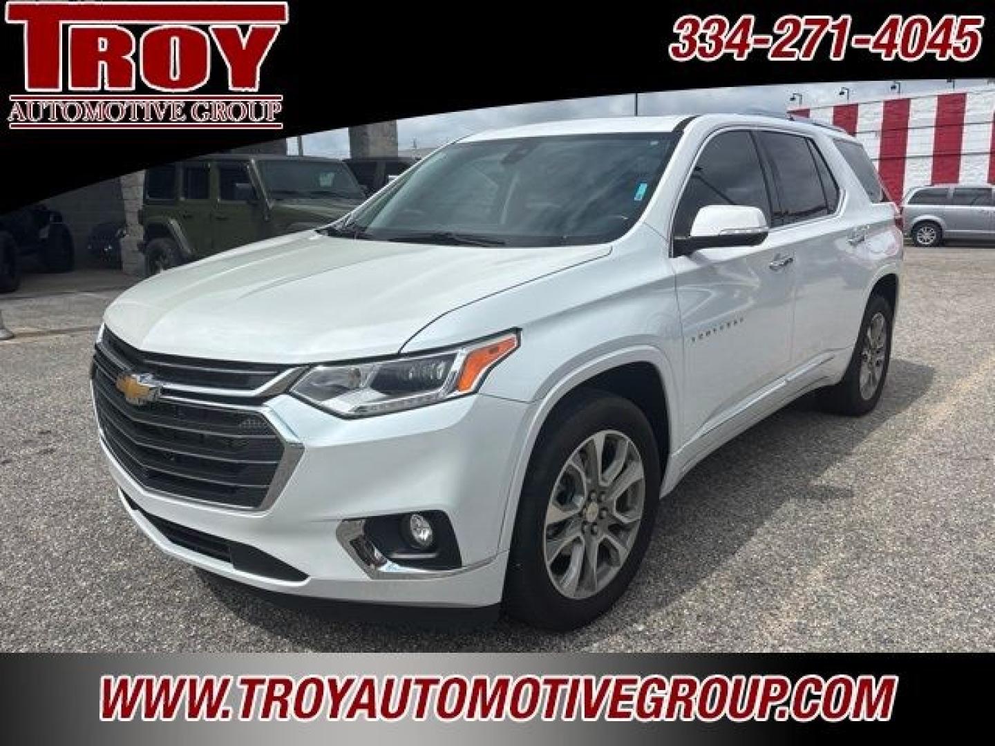 2021 Pearl /Jet Black/Dark Galvanized Chevrolet Traverse Premier (1GNERKKW1MJ) with an 3.6L V6 SIDI VVT engine, Automatic transmission, located at 6812 Atlanta Hwy, Montgomery, AL, 36117, (334) 271-4045, 32.382118, -86.178673 - Priced below KBB Fair Purchase Price!<br><br>Iridescent Pearl Tricoat 2021 Chevrolet Traverse Premier FWD 3.6L V6 SIDI VVT 9-Speed Automatic<br><br>Financing Available---Top Value for Trades.<br><br>Odometer is 41049 miles below market average! 18/27 City/Highway MPG<br><br><br>Awards:<br> * 2021 I- Photo#3