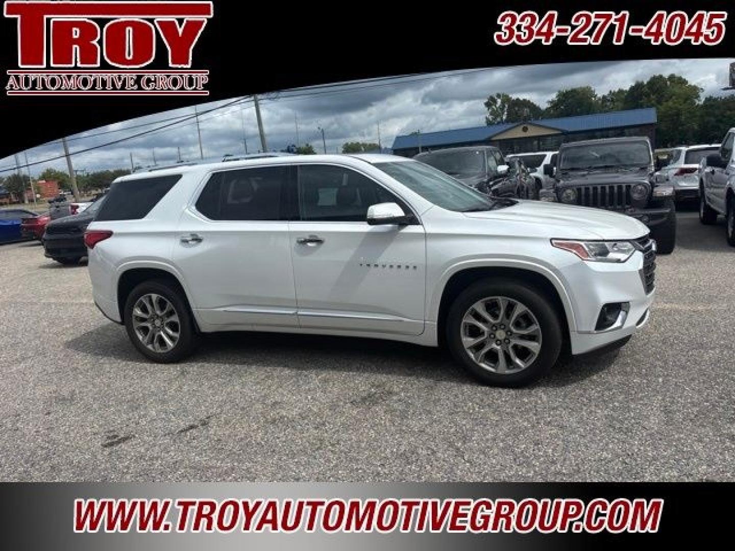 2021 Pearl /Jet Black/Dark Galvanized Chevrolet Traverse Premier (1GNERKKW1MJ) with an 3.6L V6 SIDI VVT engine, Automatic transmission, located at 6812 Atlanta Hwy, Montgomery, AL, 36117, (334) 271-4045, 32.382118, -86.178673 - Priced below KBB Fair Purchase Price!<br><br>Iridescent Pearl Tricoat 2021 Chevrolet Traverse Premier FWD 3.6L V6 SIDI VVT 9-Speed Automatic<br><br>Financing Available---Top Value for Trades.<br><br>Odometer is 41049 miles below market average! 18/27 City/Highway MPG<br><br><br>Awards:<br> * 2021 I- Photo#8