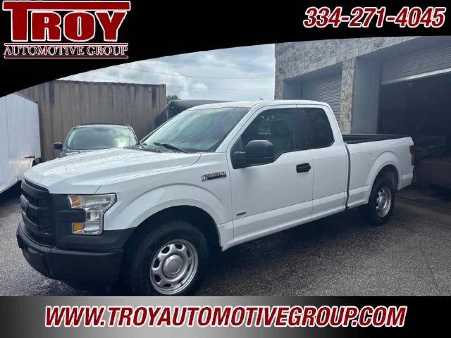2016 Oxford White /Medium Earth Gray Ford F-150 XL (1FTEX1CP1GF) with an 2.7L V6 EcoBoost engine, Automatic transmission, located at 6812 Atlanta Hwy, Montgomery, AL, 36117, (334) 271-4045, 32.382118, -86.178673 - Dent on passenger 3rd door !!<br>Scrap on passenger bed side!!<br>Tow Package!!<br>Bedliner!!Oxford White 2016 Ford F-150 XL RWD 2.7L V6 EcoBoost 6-Speed Automatic Electronic<br><br>Financing Available---Top Value for Trades.<br><br>19/26 City/Highway MPG<br><br><br>Awards:<br> * 2016 KBB.com Brand- Photo#1