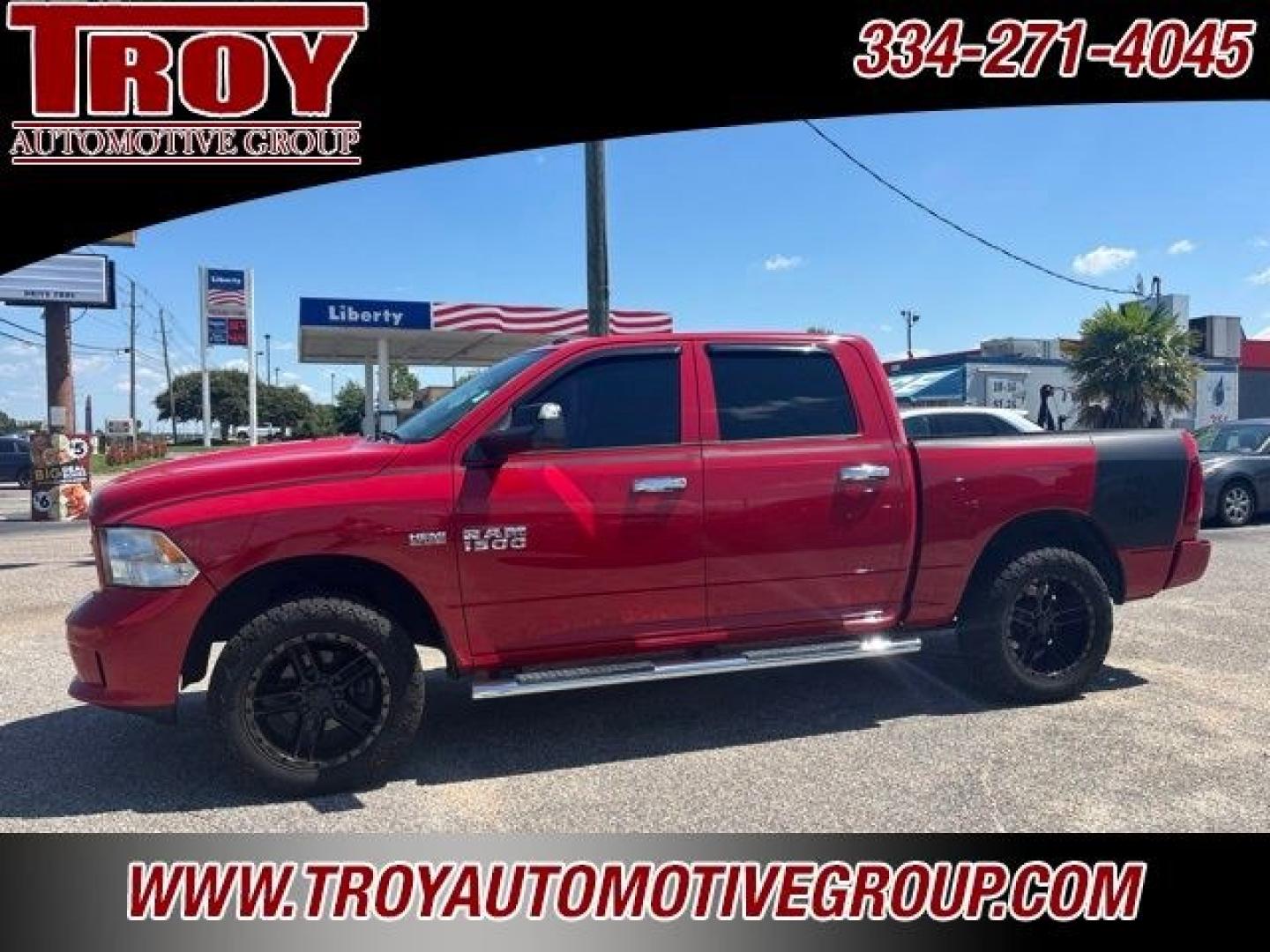 2016 Flame Red Clearcoat /Diesel Gray/Black Ram 1500 Express (3C6RR7KT7GG) with an HEMI 5.7L V8 Multi Displacement VVT engine, Automatic transmission, located at 6812 Atlanta Hwy, Montgomery, AL, 36117, (334) 271-4045, 32.382118, -86.178673 - Recent Arrival!<br>Touch screen radio w/Back Up Camera!!<br>Tow Package!!<br>3-Master Remote Keys!!<br>Bedliner w/Bed Cover !!<br><br>Flame Red Clearcoat 2016 Ram 1500 Express 4WD HEMI 5.7L V8 Multi Displacement VVT 8-Speed Automatic<br><br>Financing Available---Top Value for Trades.ow- Photo#0