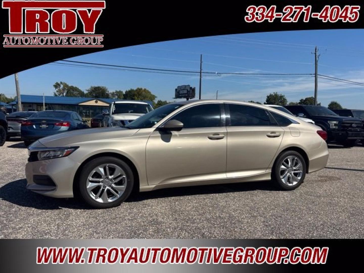 2019 Champagne Frost Pearl /Gray Honda Accord LX (1HGCV1F18KA) with an 1.5T I4 DOHC 16V Turbocharged VTEC engine, CVT transmission, located at 6812 Atlanta Hwy, Montgomery, AL, 36117, (334) 271-4045, 32.382118, -86.178673 - Recent Arrival! Priced below KBB Fair Purchase Price!<br><br>Champagne Frost Pearl 2019 Honda Accord LX FWD 1.5T I4 DOHC 16V Turbocharged VTEC CVT<br><br>Financing Available---Top Value for Trades.<br><br>30/38 City/Highway MPG<br><br><br>Awards:<br> * JD Power Automotive Performance, Execution and- Photo#2