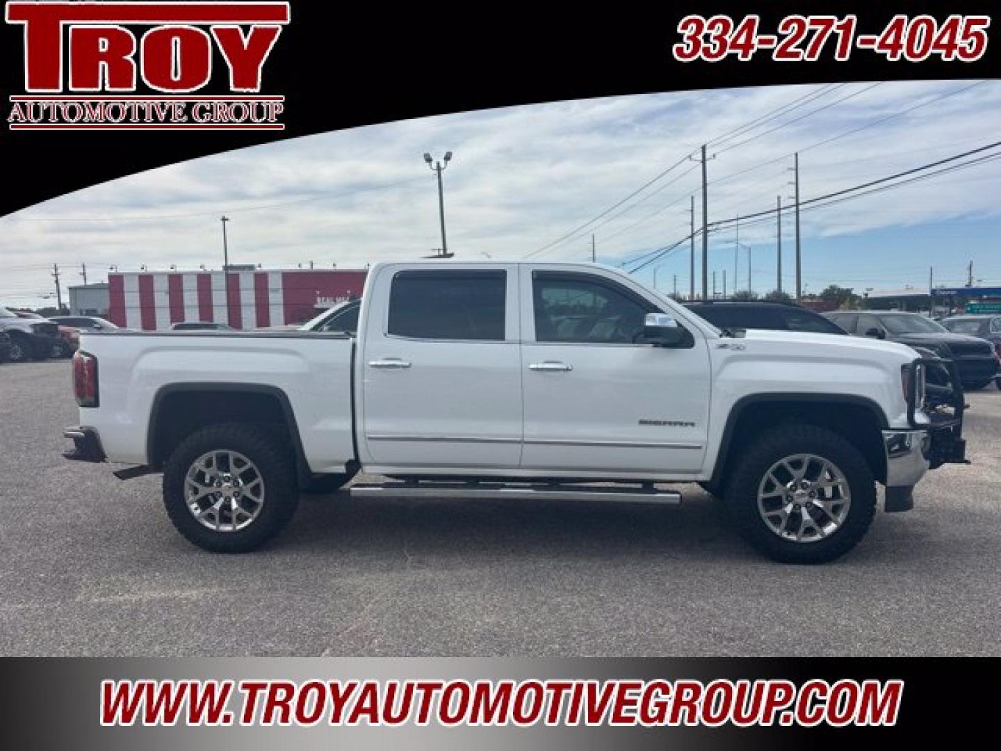 2018 Summit White /Cocoa/Dune GMC Sierra 1500 SLT (3GTU2NEC9JG) with an EcoTec3 5.3L V8 engine, Automatic transmission, located at 6812 Atlanta Hwy, Montgomery, AL, 36117, (334) 271-4045, 32.382118, -86.178673 - Brush guard w/Winch and Light Bar!!<br>Leveled!! 35x12.50x20 Nitto ridge grappler!!<br>Heated /Cooled Seats!!<br>Tow Package!!<br>Summit White 2018 GMC Sierra 1500 SLT 4WD EcoTec3 5.3L V8 6-Speed Automatic Electronic with Overdrive<br><br>Financing Available---Top Value for Trades.- Photo#9