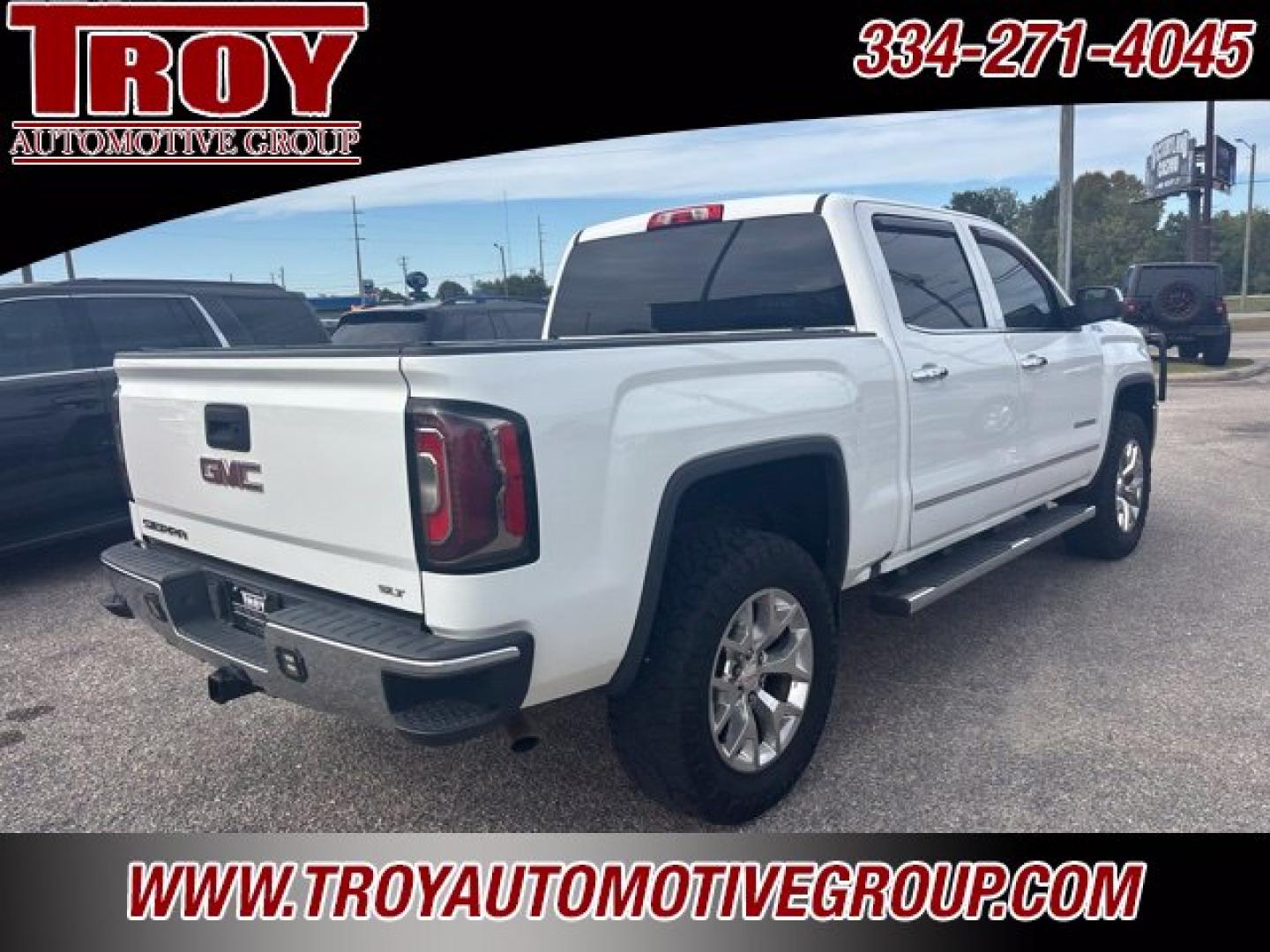 2018 Summit White /Cocoa/Dune GMC Sierra 1500 SLT (3GTU2NEC9JG) with an EcoTec3 5.3L V8 engine, Automatic transmission, located at 6812 Atlanta Hwy, Montgomery, AL, 36117, (334) 271-4045, 32.382118, -86.178673 - Brush guard w/Winch and Light Bar!!<br>Leveled!! 35x12.50x20 Nitto ridge grappler!!<br>Heated /Cooled Seats!!<br>Tow Package!!<br>Summit White 2018 GMC Sierra 1500 SLT 4WD EcoTec3 5.3L V8 6-Speed Automatic Electronic with Overdrive<br><br>Financing Available---Top Value for Trades.- Photo#11