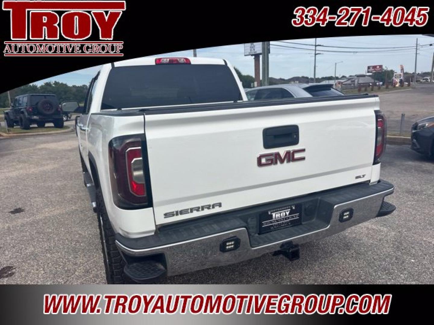 2018 Summit White /Cocoa/Dune GMC Sierra 1500 SLT (3GTU2NEC9JG) with an EcoTec3 5.3L V8 engine, Automatic transmission, located at 6812 Atlanta Hwy, Montgomery, AL, 36117, (334) 271-4045, 32.382118, -86.178673 - Brush guard w/Winch and Light Bar!!<br>Leveled!! 35x12.50x20 Nitto ridge grappler!!<br>Heated /Cooled Seats!!<br>Tow Package!!<br>Summit White 2018 GMC Sierra 1500 SLT 4WD EcoTec3 5.3L V8 6-Speed Automatic Electronic with Overdrive<br><br>Financing Available---Top Value for Trades.- Photo#14