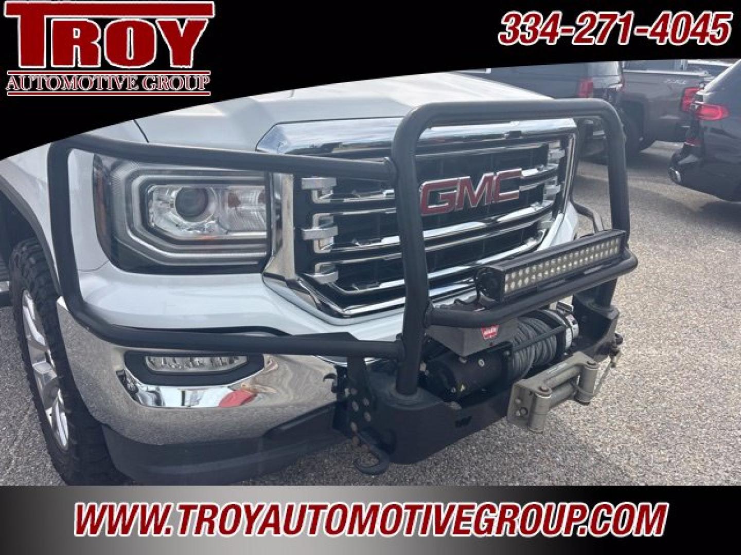2018 Summit White /Cocoa/Dune GMC Sierra 1500 SLT (3GTU2NEC9JG) with an EcoTec3 5.3L V8 engine, Automatic transmission, located at 6812 Atlanta Hwy, Montgomery, AL, 36117, (334) 271-4045, 32.382118, -86.178673 - Brush guard w/Winch and Light Bar!!<br>Leveled!! 35x12.50x20 Nitto ridge grappler!!<br>Heated /Cooled Seats!!<br>Tow Package!!<br>Summit White 2018 GMC Sierra 1500 SLT 4WD EcoTec3 5.3L V8 6-Speed Automatic Electronic with Overdrive<br><br>Financing Available---Top Value for Trades.- Photo#23