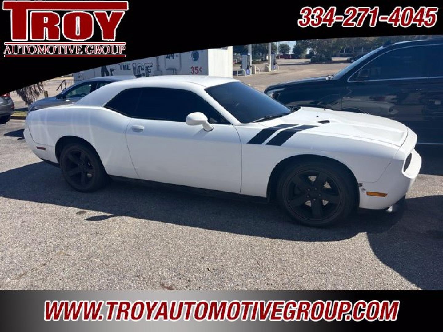 2013 Bright White /Dark Slate Gray Interior Dodge Challenger SXT (2C3CDYAG8DH) with an 3.6L V6 24V VVT engine, Automatic transmission, located at 6812 Atlanta Hwy, Montgomery, AL, 36117, (334) 271-4045, 32.382118, -86.178673 - Leather Seats!!<br>Custom Exhaust!!<br>Heated Seats!!- Photo#1