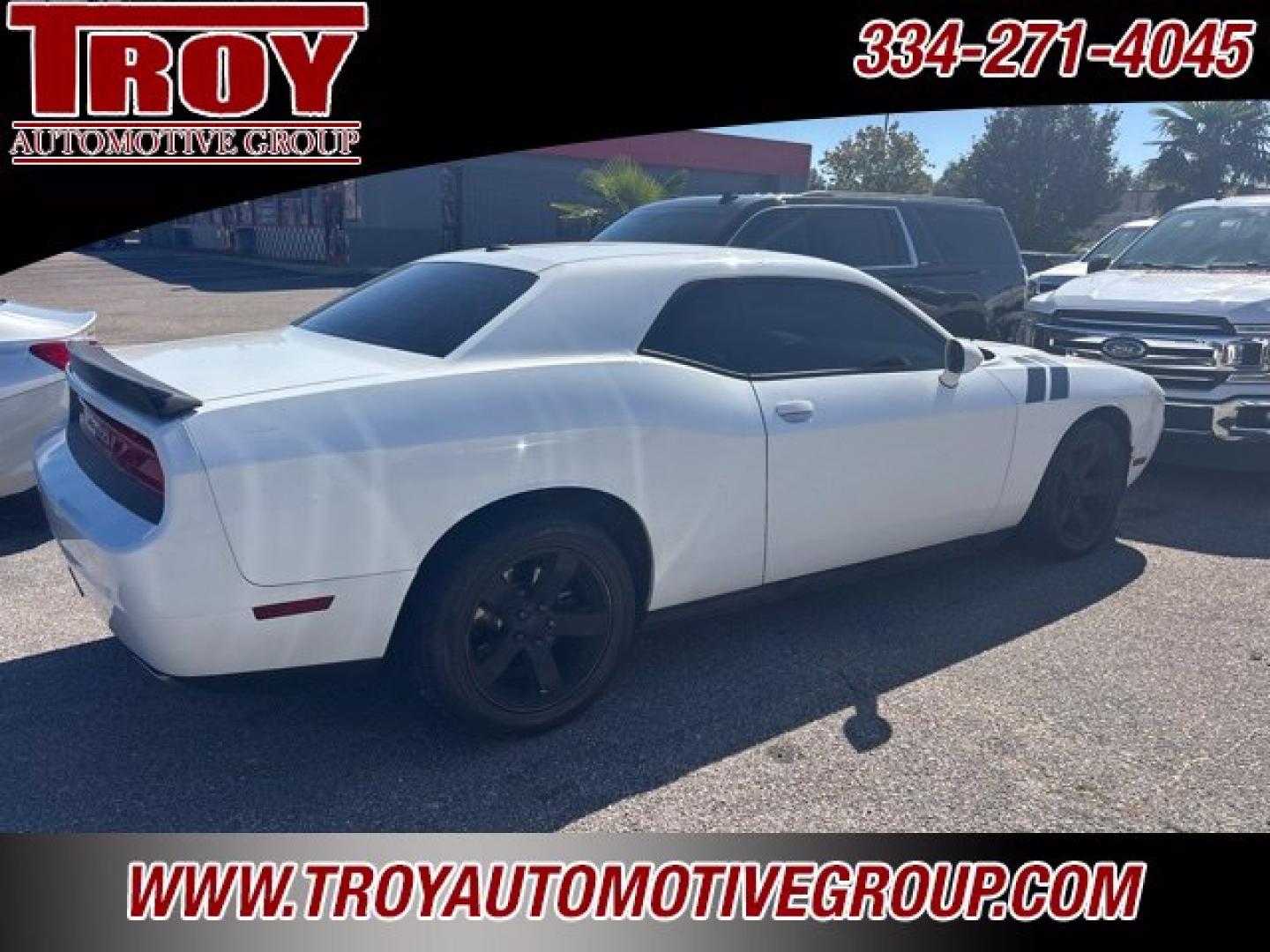 2013 Bright White /Dark Slate Gray Interior Dodge Challenger SXT (2C3CDYAG8DH) with an 3.6L V6 24V VVT engine, Automatic transmission, located at 6812 Atlanta Hwy, Montgomery, AL, 36117, (334) 271-4045, 32.382118, -86.178673 - Leather Seats!!<br>Custom Exhaust!!<br>Heated Seats!!- Photo#2